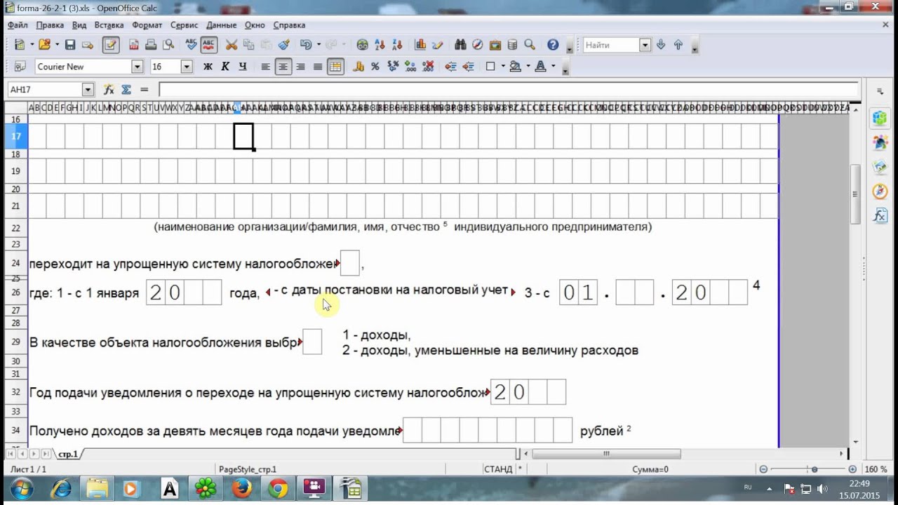 Подробное руководство по заполнению заявления на упрощенную систему налогообложения для ООО